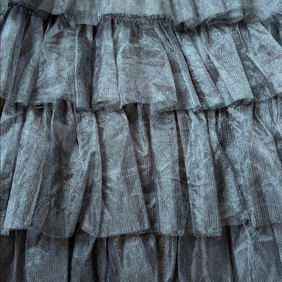Lulu's Striking Sensation Black Tulle Tiered Ruffled Mini Dress - Picture 4 of 15